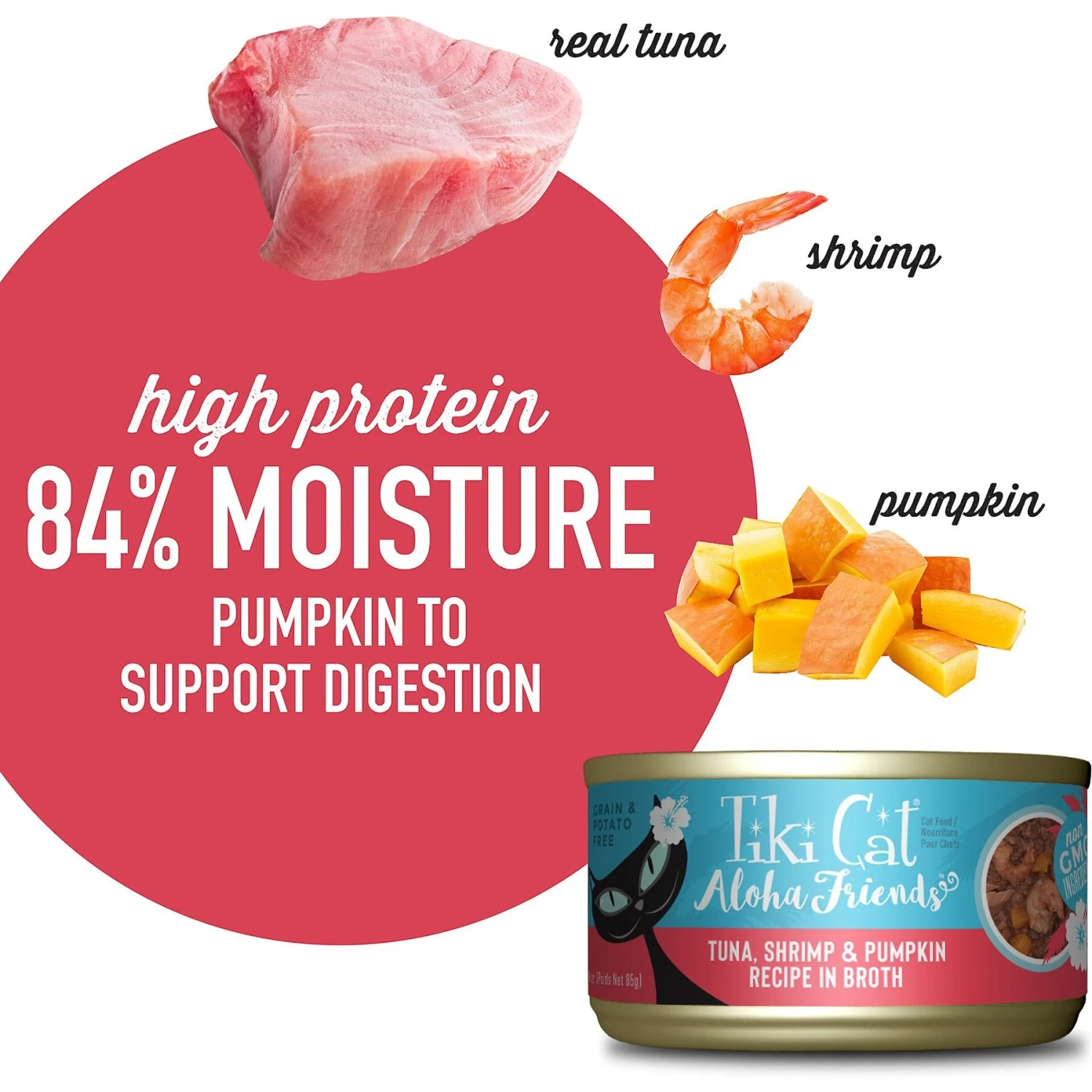 Tiki Cat Aloha Friends Tuna With Shrimp & Pumpkin Grain-Free Wet Cat Food 6 Tiki Cat Aloha Friends Tuna With Shrimp & Pumpkin Grain-Free Wet Cat Food - Image 4