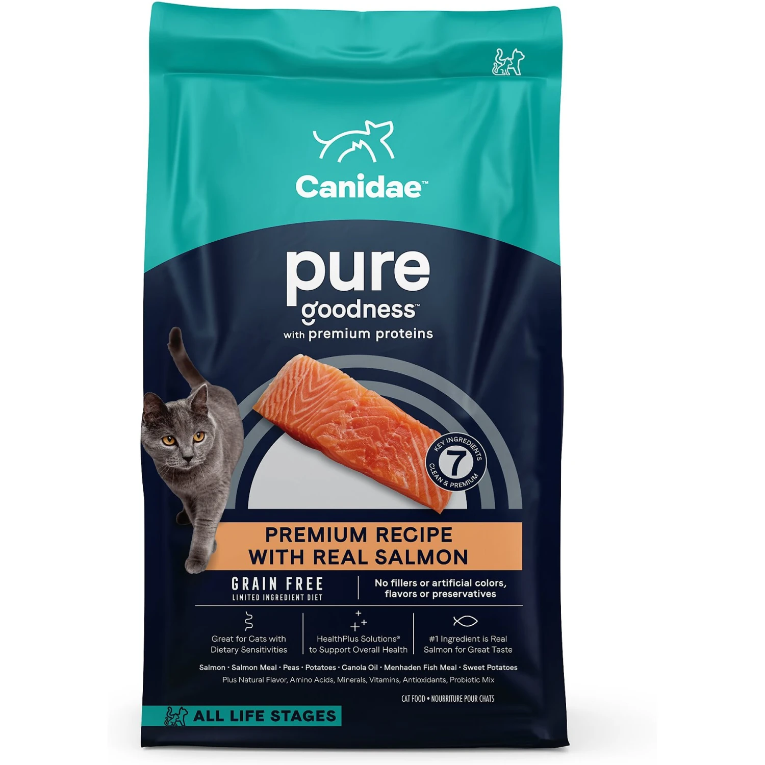 CANIDAE Grain-Free PURE Limited Ingredient Salmon Recipe Dry Cat Food 3 CANIDAE Grain-Free PURE Limited Ingredient Salmon Recipe Dry Cat Food
