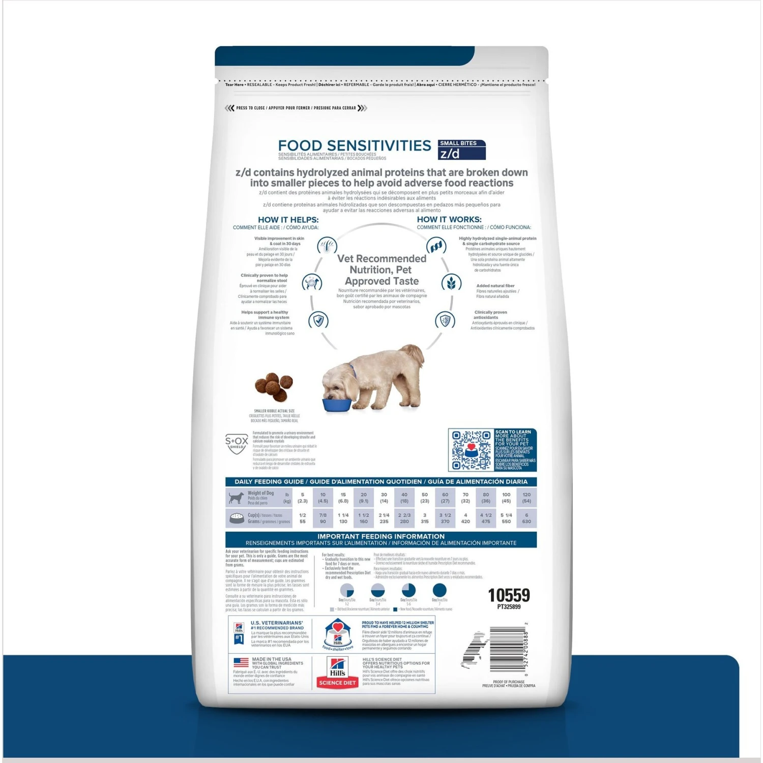 Hill's Prescription Diet Z/d Skin/Food Sensitivities Small Bites Original Flavor Dry Dog Food 4 Hill's Prescription Diet Z/d Skin/Food Sensitivities Small Bites Original Flavor Dry Dog Food - Image 2