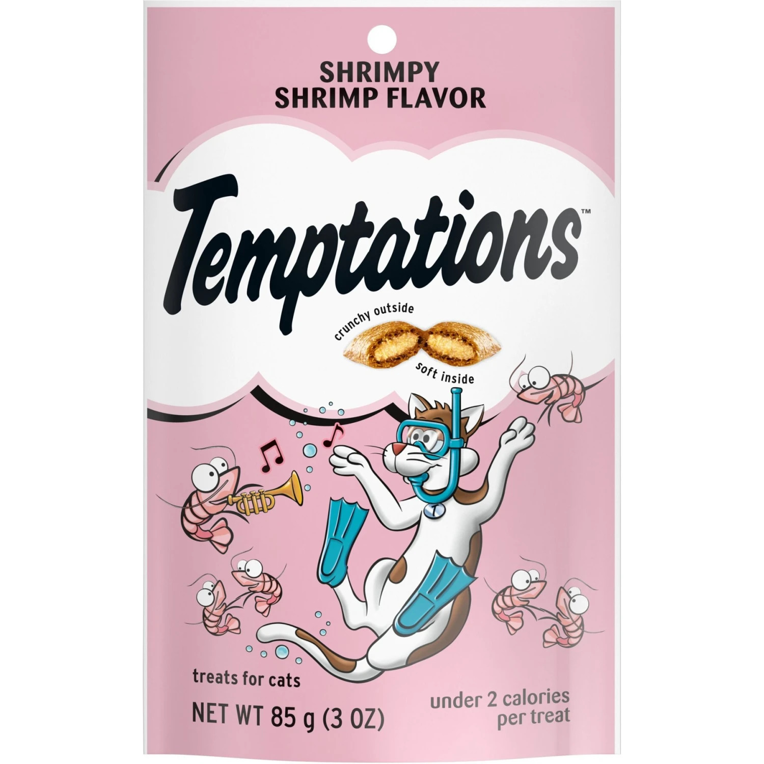 Temptations Classic Shrimpy Shrimp Flavor Soft & Crunchy Cat Treats 3 Temptations Classic Shrimpy Shrimp Flavor Soft & Crunchy Cat Treats