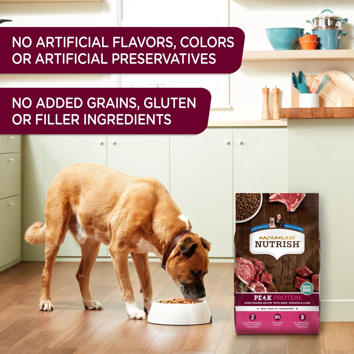 Rachael Ray Nutrish PEAK Open Prairie Recipe With Beef, Venison & Lamb Natural Grain-Free Dry Dog Food 6 Rachael Ray Nutrish PEAK Open Prairie Recipe With Beef, Venison & Lamb Natural Grain-Free Dry Dog Food - Image 4