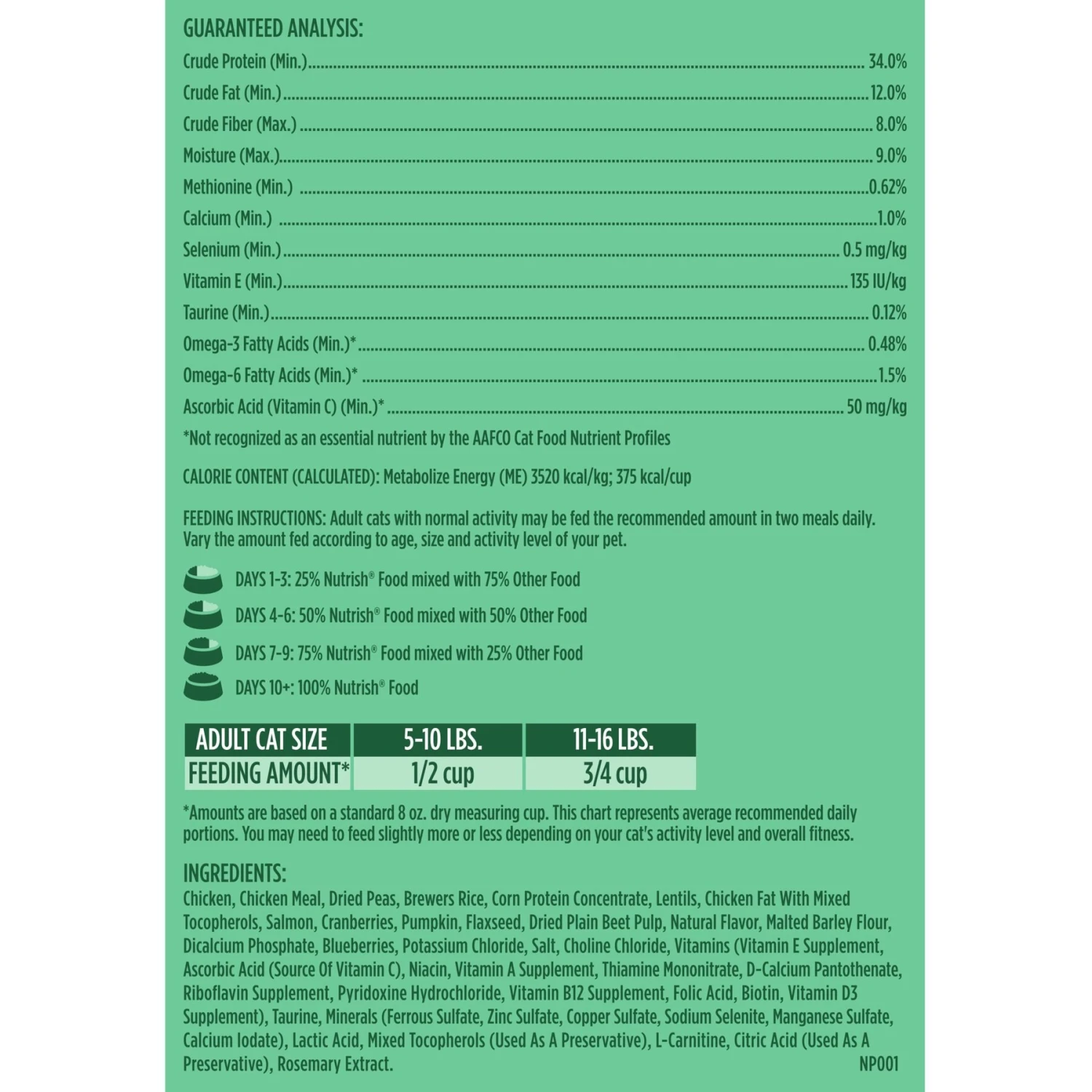 Rachael Ray Nutrish Indoor Complete Chicken With Lentils & Salmon Recipe Natural Dry Cat Food 10 Rachael Ray Nutrish Indoor Complete Chicken With Lentils & Salmon Recipe Natural Dry Cat Food - Image 8