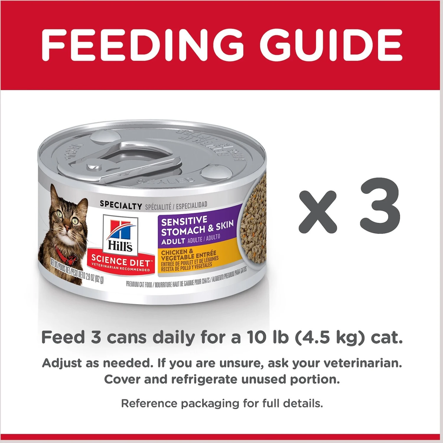 Hill's Science Diet Adult Sensitive Stomach & Skin Chicken & Vegetable Entrée Canned Cat Food 11 Hill's Science Diet Adult Sensitive Stomach & Skin Chicken & Vegetable Entrée Canned Cat Food - Image 9