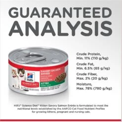 Hill's Science Diet Kitten Savory Salmon Entree Canned Cat Food -Blue Buffalo Shop 110296 PT6. AC SS1800 V1598152568
