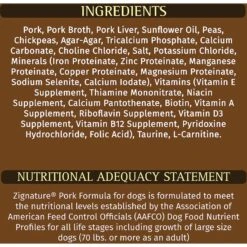 Zignature Pork Limited Ingredient Formula Canned Dog Food -Blue Buffalo Shop 113254 PT6. AC SS1800 V1582064302
