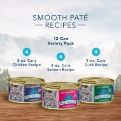 Blue Buffalo Wilderness Pate Variety Pack Duck, Chicken & Salmon Grain-Free Cat Canned Food 11 Blue Buffalo Wilderness Pate Variety Pack Duck, Chicken & Salmon Grain-Free Cat Canned Food -Blue Buffalo Shop 114186 PT2. AC SS1800 V1689356975