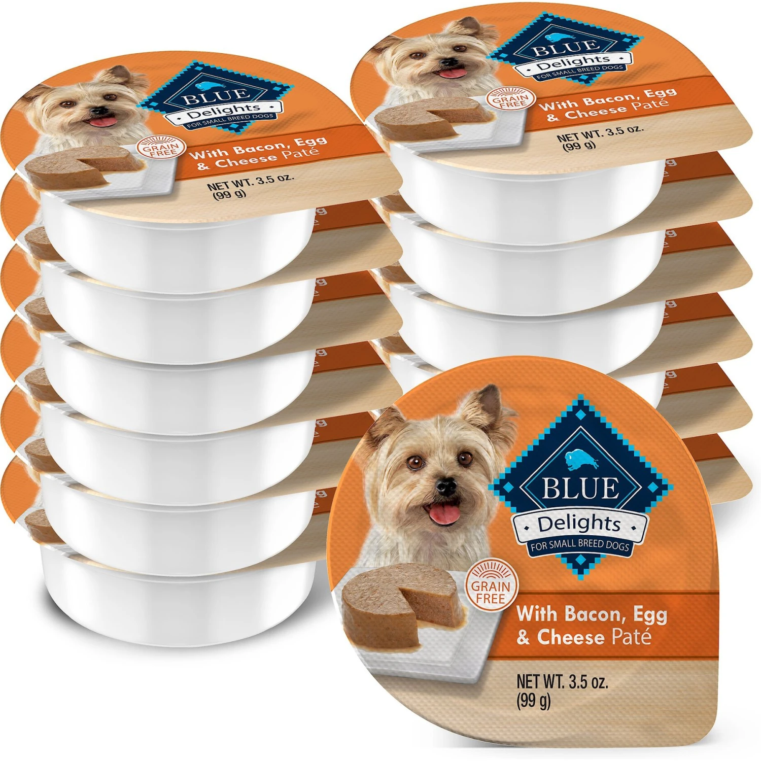 Blue Buffalo Divine Delights Bacon, Egg & Cheese Pate Dog Food Trays 3 Blue Buffalo Divine Delights Bacon, Egg & Cheese Pate Dog Food Trays