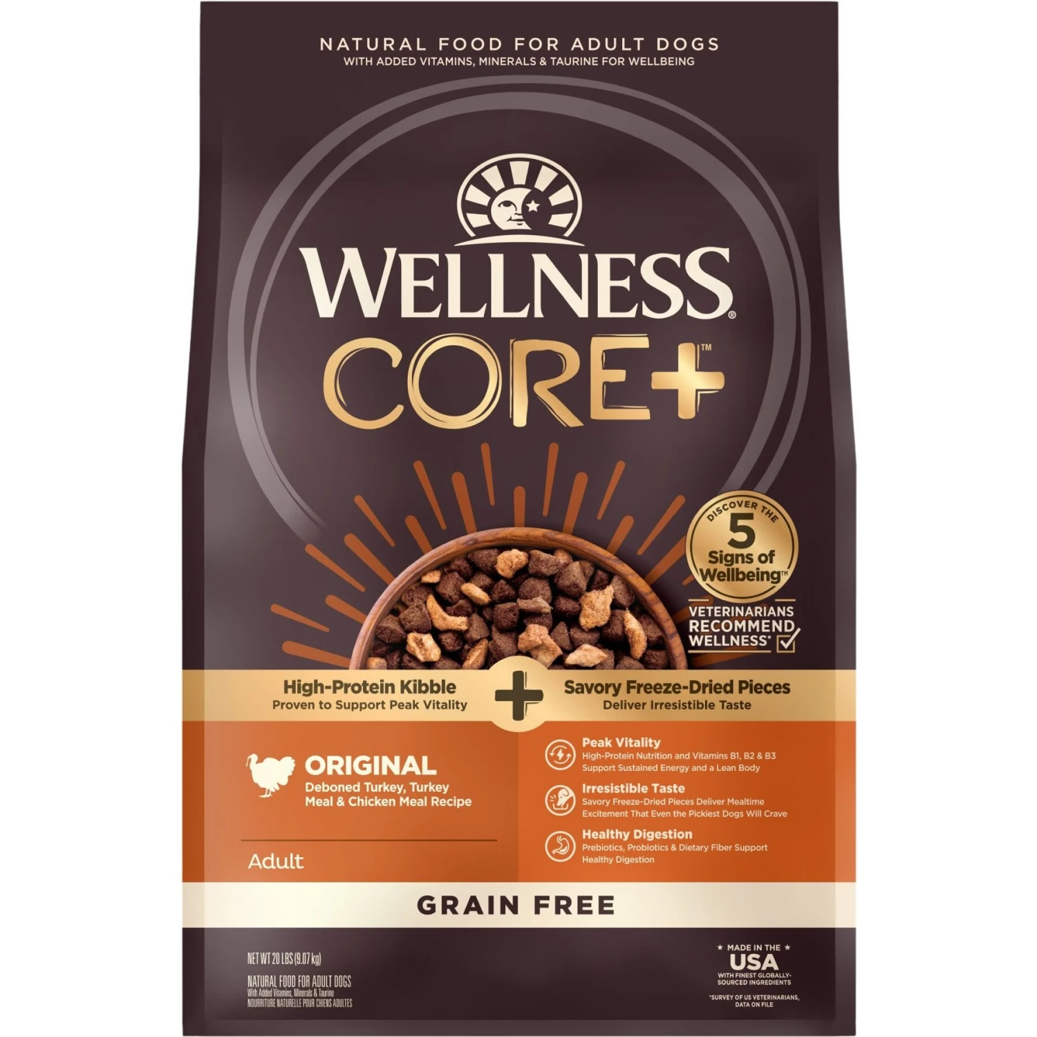 Wellness CORE RawRev Grain-Free Original Recipe With Freeze-Dried Turkey Dry Dog Food 3 Wellness CORE RawRev Grain-Free Original Recipe With Freeze-Dried Turkey Dry Dog Food