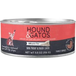 Hound & Gatos 98% Trout & Duck Liver Grain-Free Canned Cat Food