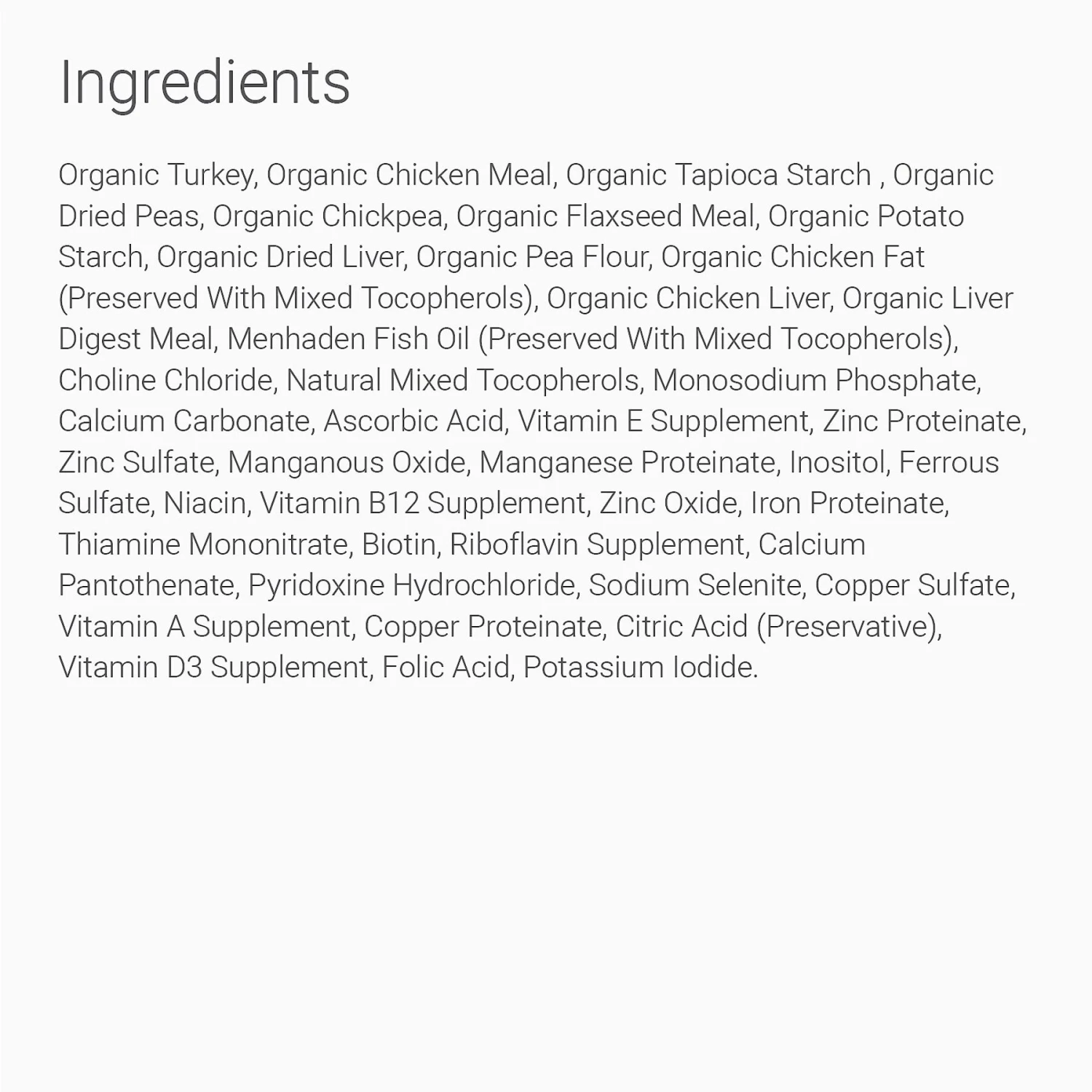 Tender & True Organic Grain-Free Turkey & Liver Recipe Dry Dog Food 4 Tender & True Organic Grain-Free Turkey & Liver Recipe Dry Dog Food - Image 2