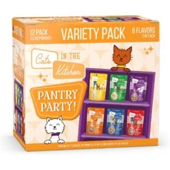 Weruva Cats In The Kitchen Pantry Party Variety Pack Grain-Free Cat Food, 3-oz Pouch, Case Of 12