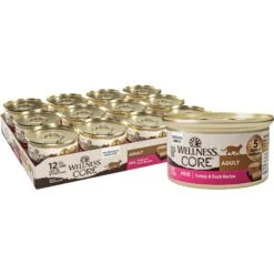 Wellness CORE Natural Grain-Free Turkey & Duck Pate Canned Cat Food