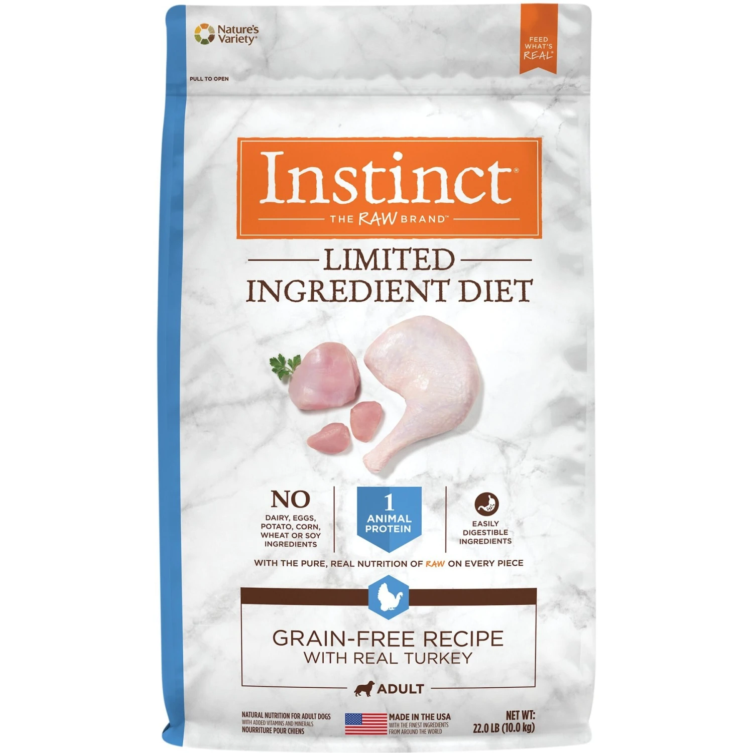 Instinct Limited Ingredient Diet Grain-Free Recipe With Real Turkey Freeze-Dried Raw Coated Dry Dog Food 3 Instinct Limited Ingredient Diet Grain-Free Recipe With Real Turkey Freeze-Dried Raw Coated Dry Dog Food