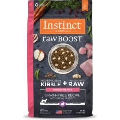 Instinct Raw Boost Indoor Grain-Free Recipe With Real Rabbit & Freeze-Dried Raw Coated Pieces Dry Cat Food