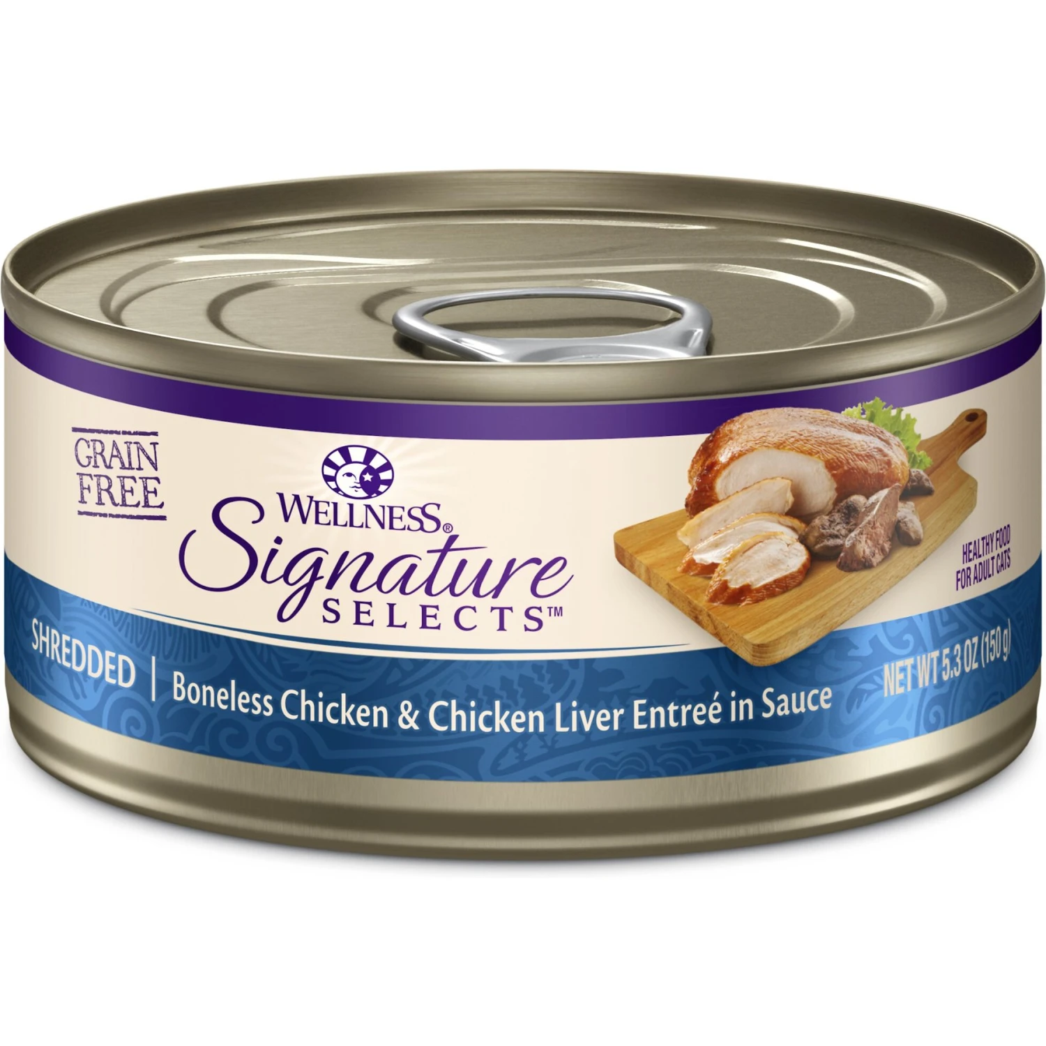 Wellness CORE Signature Selects Shredded Boneless Chicken & Chicken Liver Entree In Sauce Grain-Free Natural Canned Cat Food 3 Wellness CORE Signature Selects Shredded Boneless Chicken & Chicken Liver Entree In Sauce Grain-Free Natural Canned Cat Food