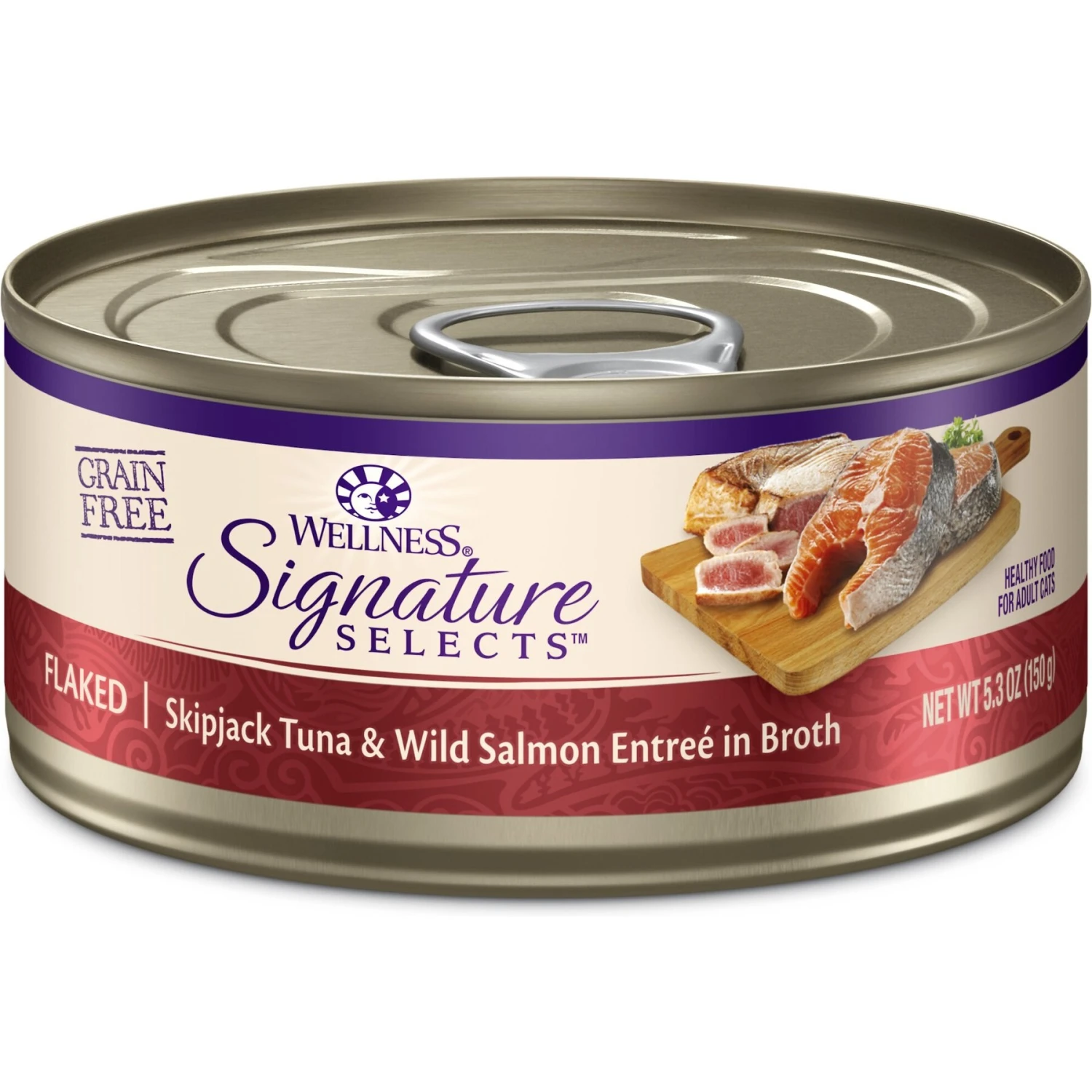 Wellness CORE Signature Selects Flaked Skipjack Tuna & Wild Salmon Entree In Broth Grain-Free Canned Cat Food 3 Wellness CORE Signature Selects Flaked Skipjack Tuna & Wild Salmon Entree In Broth Grain-Free Canned Cat Food