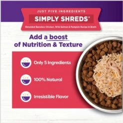 Wellness Bowl Boosters Simply Shreds Chicken, Salmon & Pumpkin Natural Grain-Free Wet Dog Food Mixer Or Topper, 2.8-oz Pouch, Case Of 12 15 Wellness Bowl Boosters Simply Shreds Chicken, Salmon & Pumpkin Natural Grain-Free Wet Dog Food Mixer Or Topper, 2.8-oz Pouch, Case Of 12 -Blue Buffalo Shop 120807 PT5. AC SS1800 V1673035437