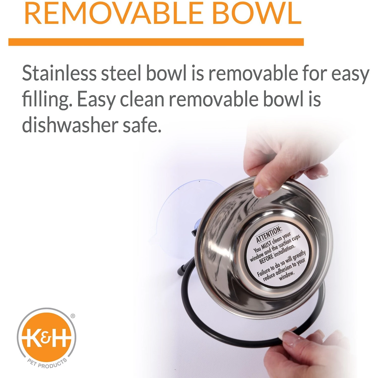 K&H Pet Products EZ Mount Up & Away Kitty Single Diner Stainless Steel Cat Bowl, 1.5-cup 6 K&H Pet Products EZ Mount Up & Away Kitty Single Diner Stainless Steel Cat Bowl, 1.5-cup - Image 4
