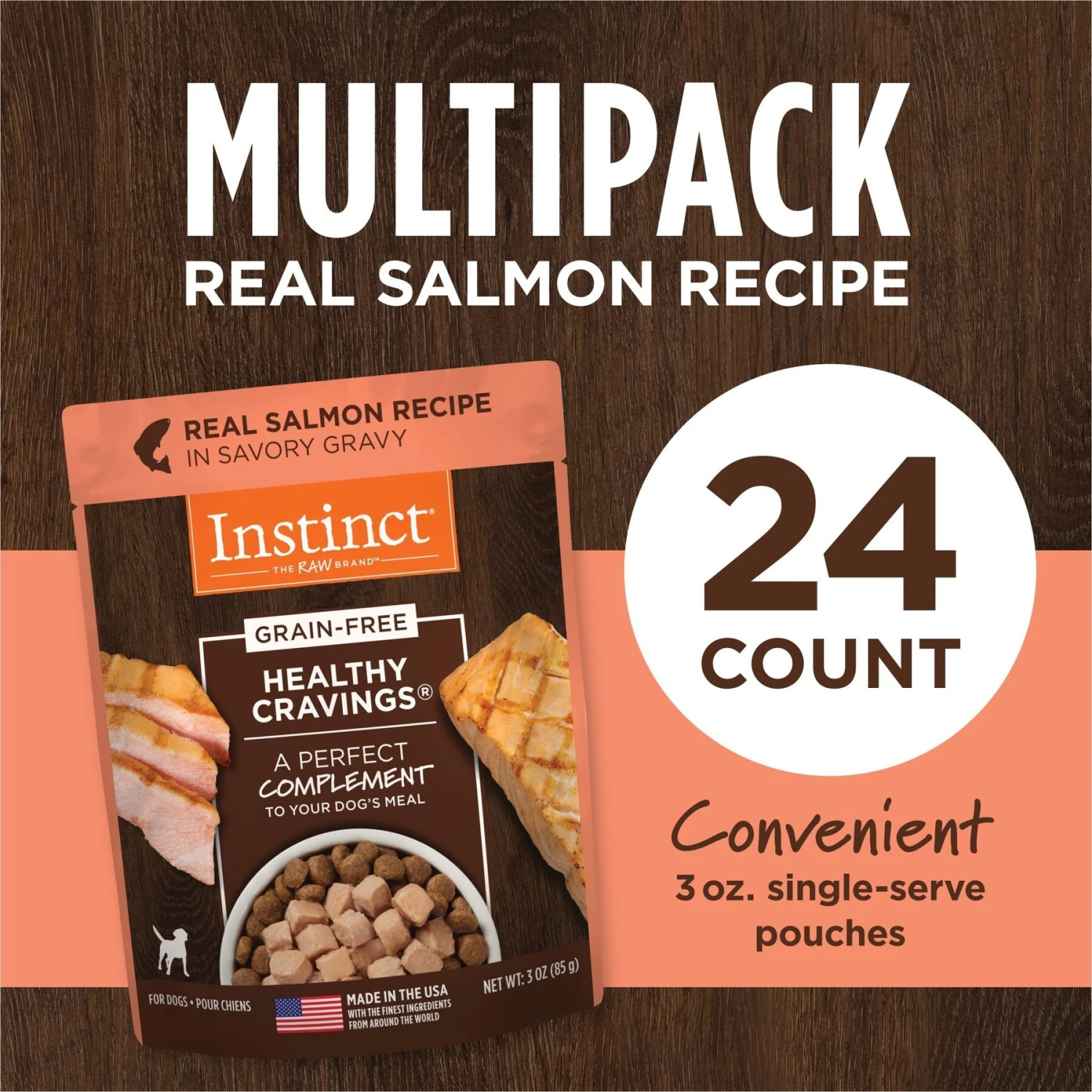Instinct Healthy Cravings Grain-Free Cuts & Gravy Real Salmon Recipe Wet Dog Food Topper 8 Instinct Healthy Cravings Grain-Free Cuts & Gravy Real Salmon Recipe Wet Dog Food Topper - Image 6