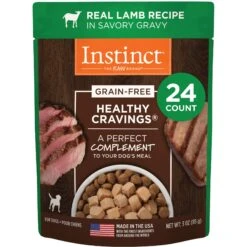 Instinct Healthy Cravings Grain-Free Cuts & Gravy Real Lamb Recipe Wet Dog Food Topper