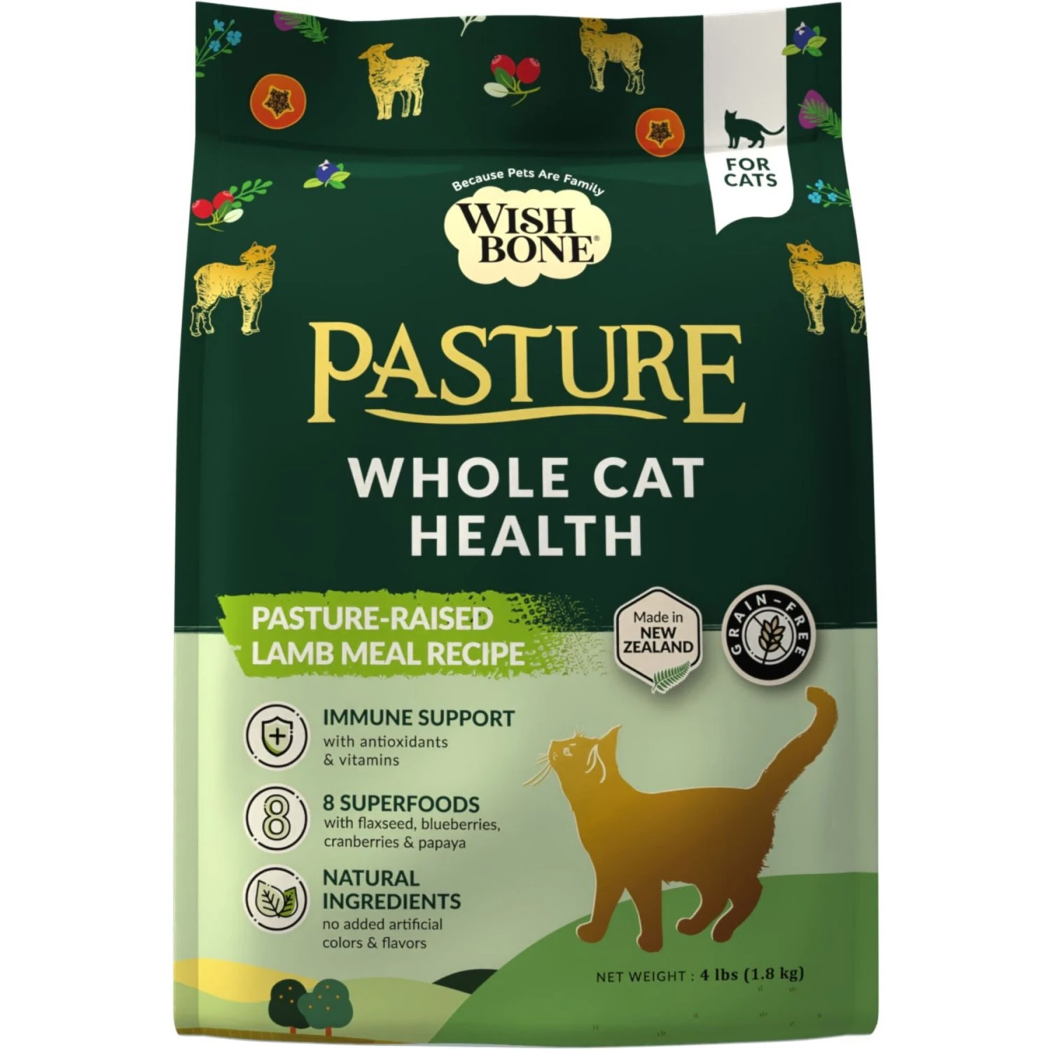 Wishbone Pasture New Zealand Lamb Grain-Free Complete Cat Health Dry Cat Food 3 Wishbone Pasture New Zealand Lamb Grain-Free Complete Cat Health Dry Cat Food