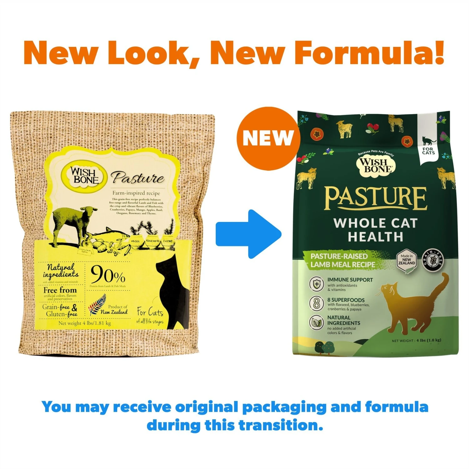 Wishbone Pasture New Zealand Lamb Grain-Free Complete Cat Health Dry Cat Food 4 Wishbone Pasture New Zealand Lamb Grain-Free Complete Cat Health Dry Cat Food - Image 2