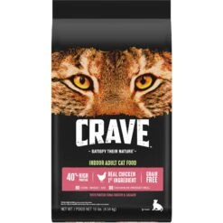 Crave With Protein From Chicken & Salmon Indoor Adult Grain-Free Dry Cat Food -Blue Buffalo Shop 126692 PT2. AC SS1800 V1688753191