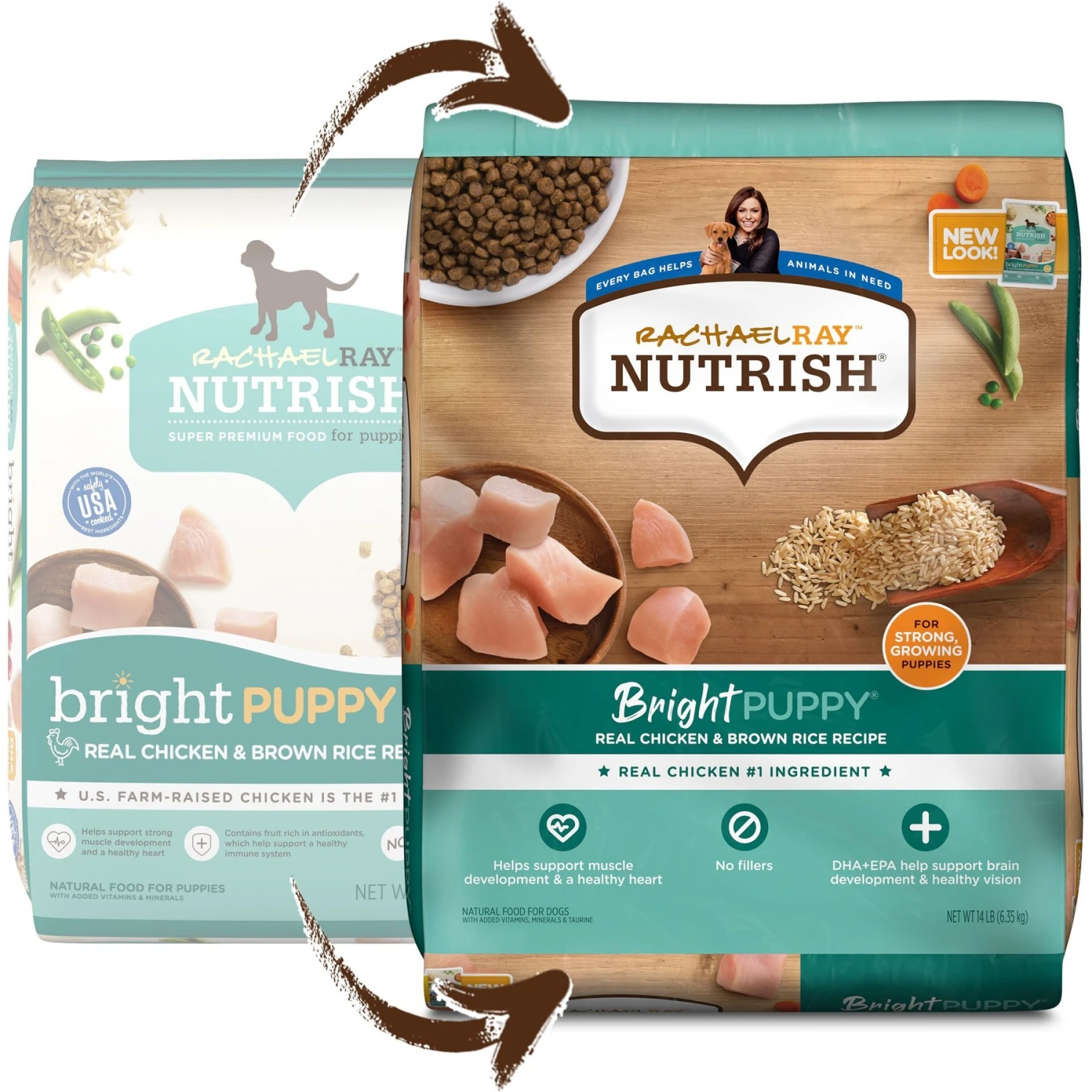 Rachael Ray Nutrish Bright Puppy Natural Real Chicken & Brown Rice Recipe Dry Dog Food 4 Rachael Ray Nutrish Bright Puppy Natural Real Chicken & Brown Rice Recipe Dry Dog Food - Image 2