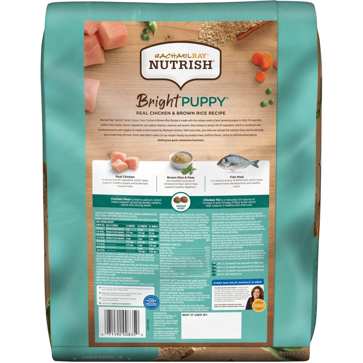 Rachael Ray Nutrish Bright Puppy Natural Real Chicken & Brown Rice Recipe Dry Dog Food 5 Rachael Ray Nutrish Bright Puppy Natural Real Chicken & Brown Rice Recipe Dry Dog Food - Image 3