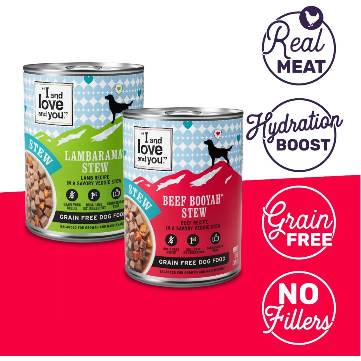 I And Love And You Beef Booyah And Lambarama Stew Grain-Free Combo Pack Canned Dog Food 4 I And Love And You Beef Booyah And Lambarama Stew Grain-Free Combo Pack Canned Dog Food - Image 2