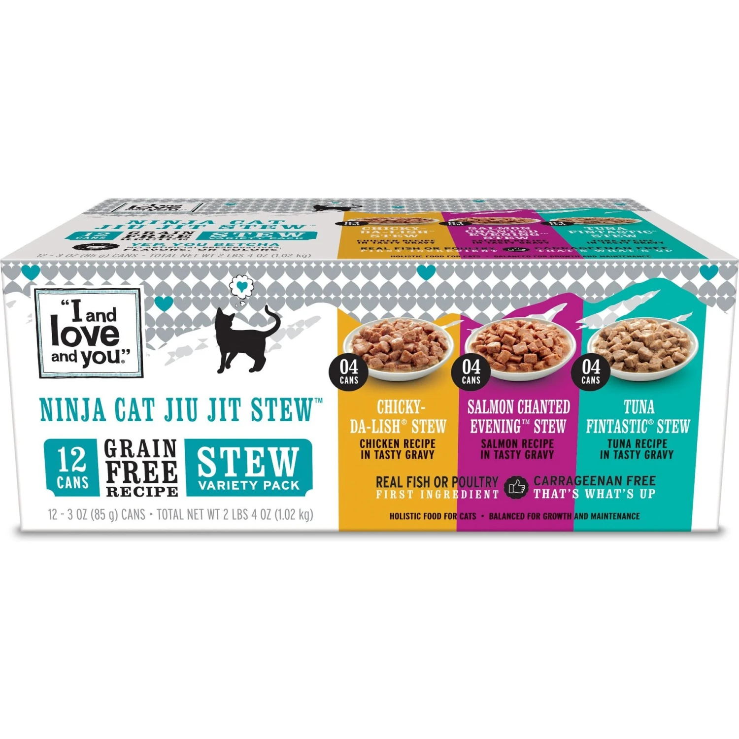 I And Love And You Chicky-Da-Lish, Salmon Chanted Evening And Tuna Fintastic Stew Variety Pack Canned Cat Food 3 I And Love And You Chicky-Da-Lish, Salmon Chanted Evening And Tuna Fintastic Stew Variety Pack Canned Cat Food