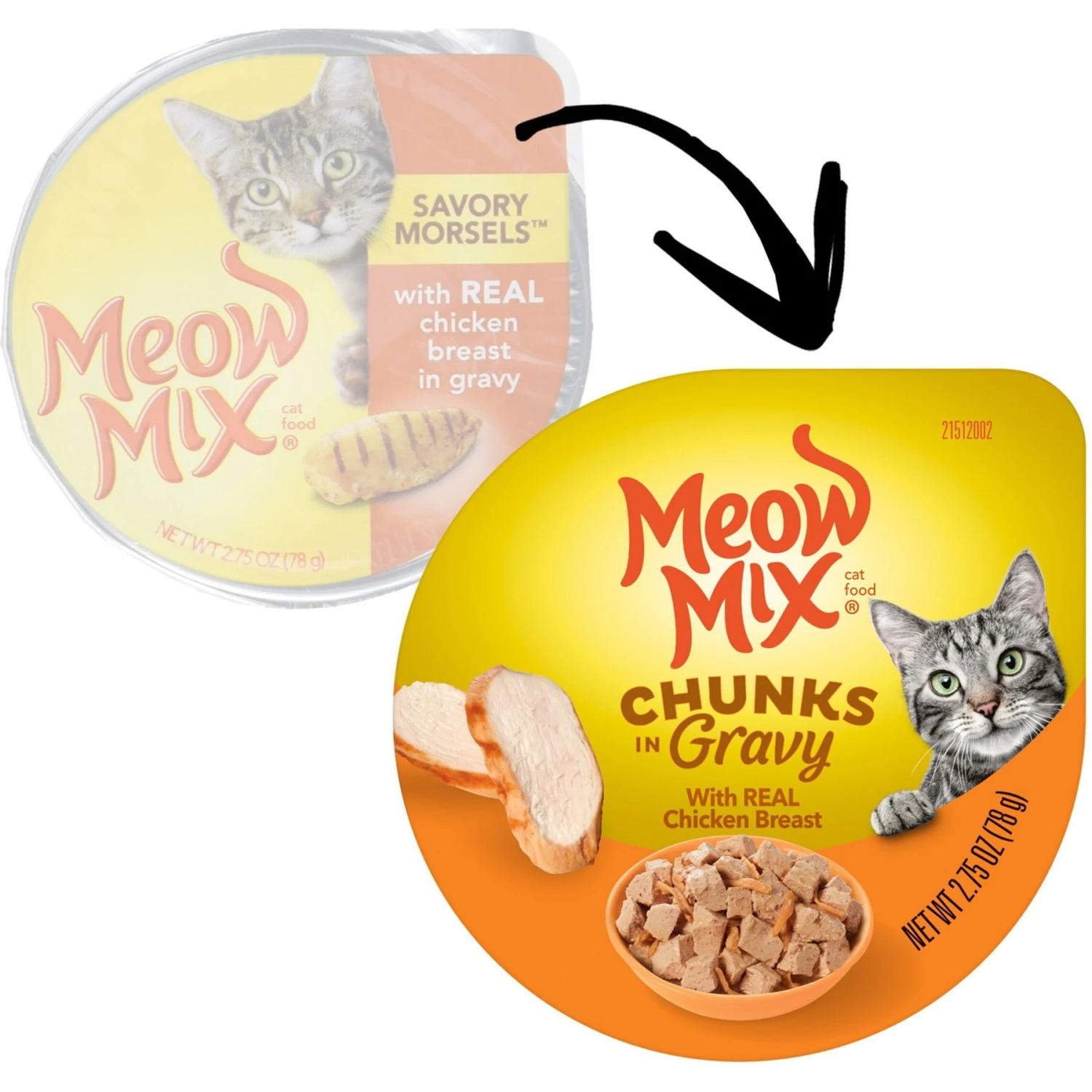 Meow Mix Chunks In Gravy With Real Chicken Breast Wet Cat Food 4 Meow Mix Chunks In Gravy With Real Chicken Breast Wet Cat Food - Image 2