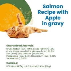 Almo Nature HQS Complete Salmon Recipe With Apples Grain-Free Canned Cat Food -Blue Buffalo Shop 132353 PT4. AC SS1800 V1632849133