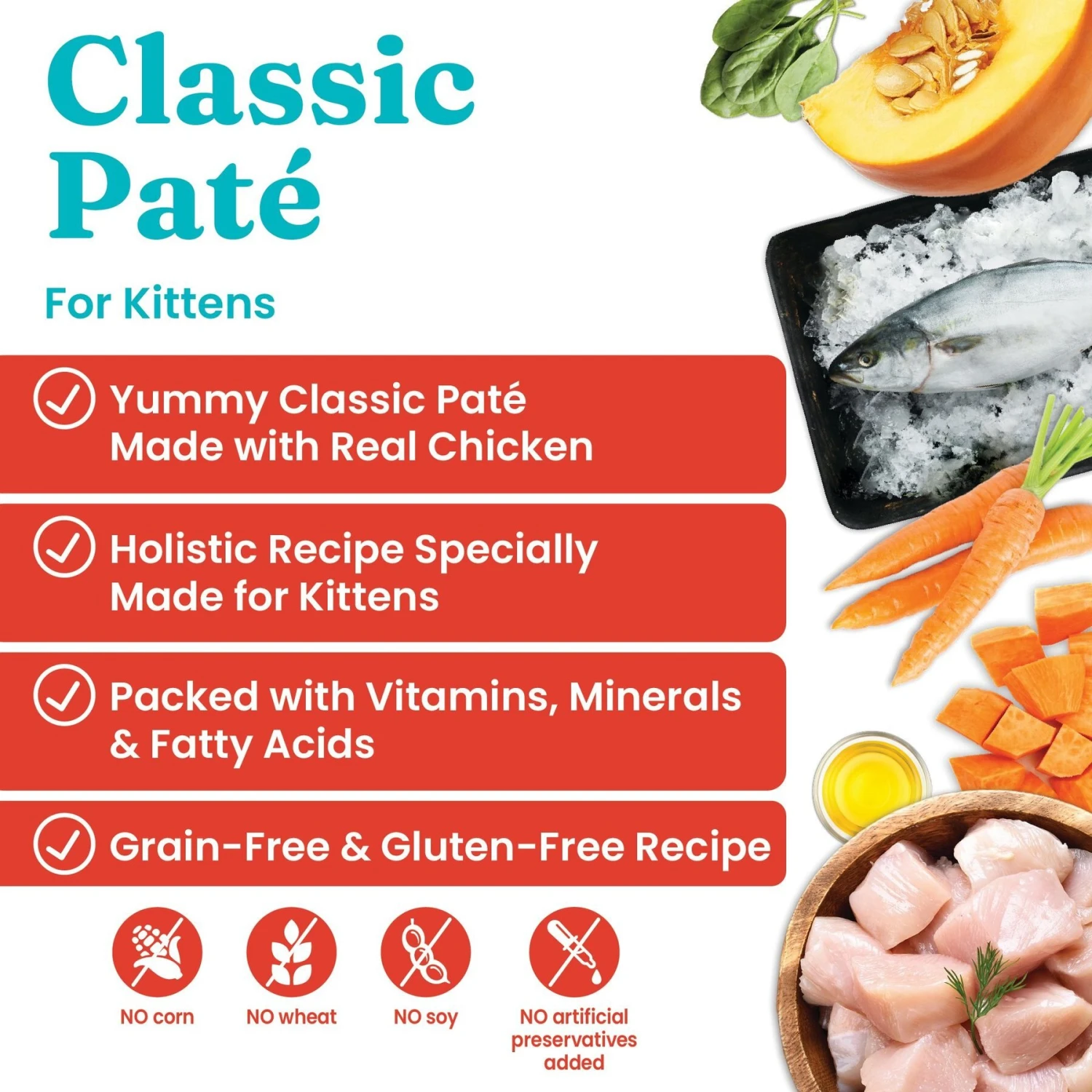 Solid Gold Flavorful Feast Kitten Recipe With Chicken Pate Grain-Free Canned Cat Food 4 Solid Gold Flavorful Feast Kitten Recipe With Chicken Pate Grain-Free Canned Cat Food - Image 2