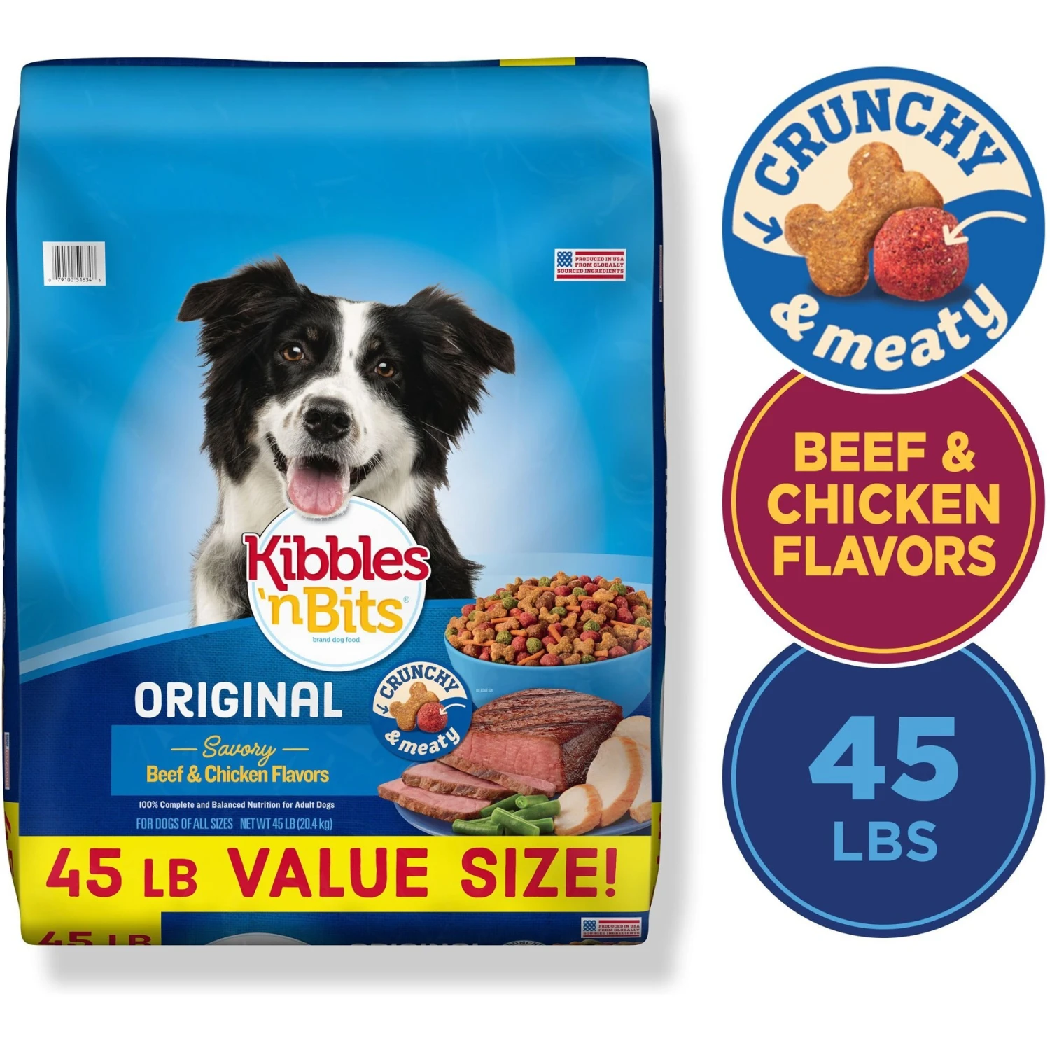 Kibbles 'n Bits Original Savory Beef & Chicken Flavors Dry Dog Food 4 Kibbles 'n Bits Original Savory Beef & Chicken Flavors Dry Dog Food - Image 2