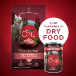 Purina ONE SmartBlend Grain-Free True Instinct Classic Ground With Real Beef & Wild-Caught Salmon Canned Dog Food 15 Purina ONE SmartBlend Grain-Free True Instinct Classic Ground With Real Beef & Wild-Caught Salmon Canned Dog Food -Blue Buffalo Shop 135640 PT6. AC SS1800 V1668810240