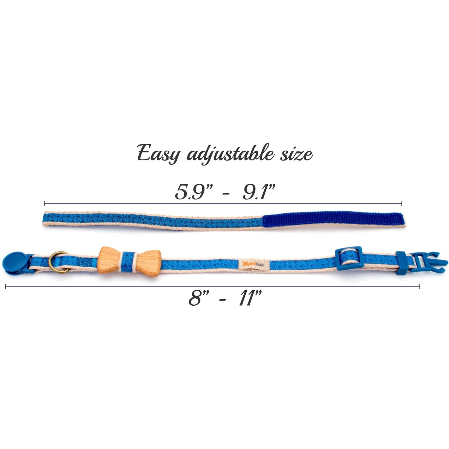 Pettsie Bow Tie Cotton Breakaway Cat Collar With Friendship Bracelet 7 Pettsie Bow Tie Cotton Breakaway Cat Collar With Friendship Bracelet - Image 5