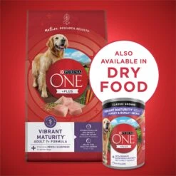 Purina ONE +Plus Adult Classic Ground Vibrant Maturity Adult 7+ Turkey & Barley Entree Canned Dog Food -Blue Buffalo Shop 139323 PT6. AC SS1800 V1668810234