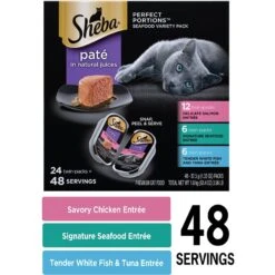 Sheba Perfect Portions Seafood Pate Variety Pack Grain-Free Adult Wet Cat Food Trays 13 Sheba Perfect Portions Seafood Pate Variety Pack Grain-Free Adult Wet Cat Food Trays -Blue Buffalo Shop 140273 PT2. AC SS1800 V1626816665