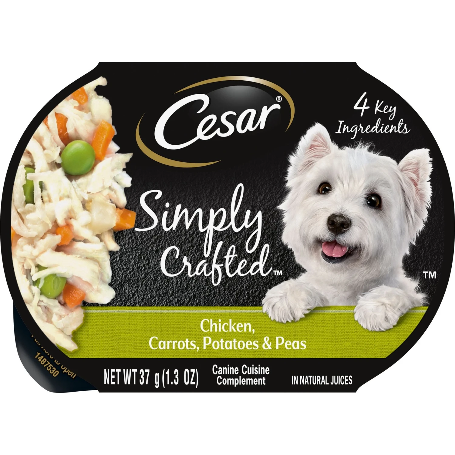 Cesar Simply Crafted Chicken, Carrots, Potatoes & Peas Limited-Ingredient Adult Wet Dog Food Topper 3 Cesar Simply Crafted Chicken, Carrots, Potatoes & Peas Limited-Ingredient Adult Wet Dog Food Topper