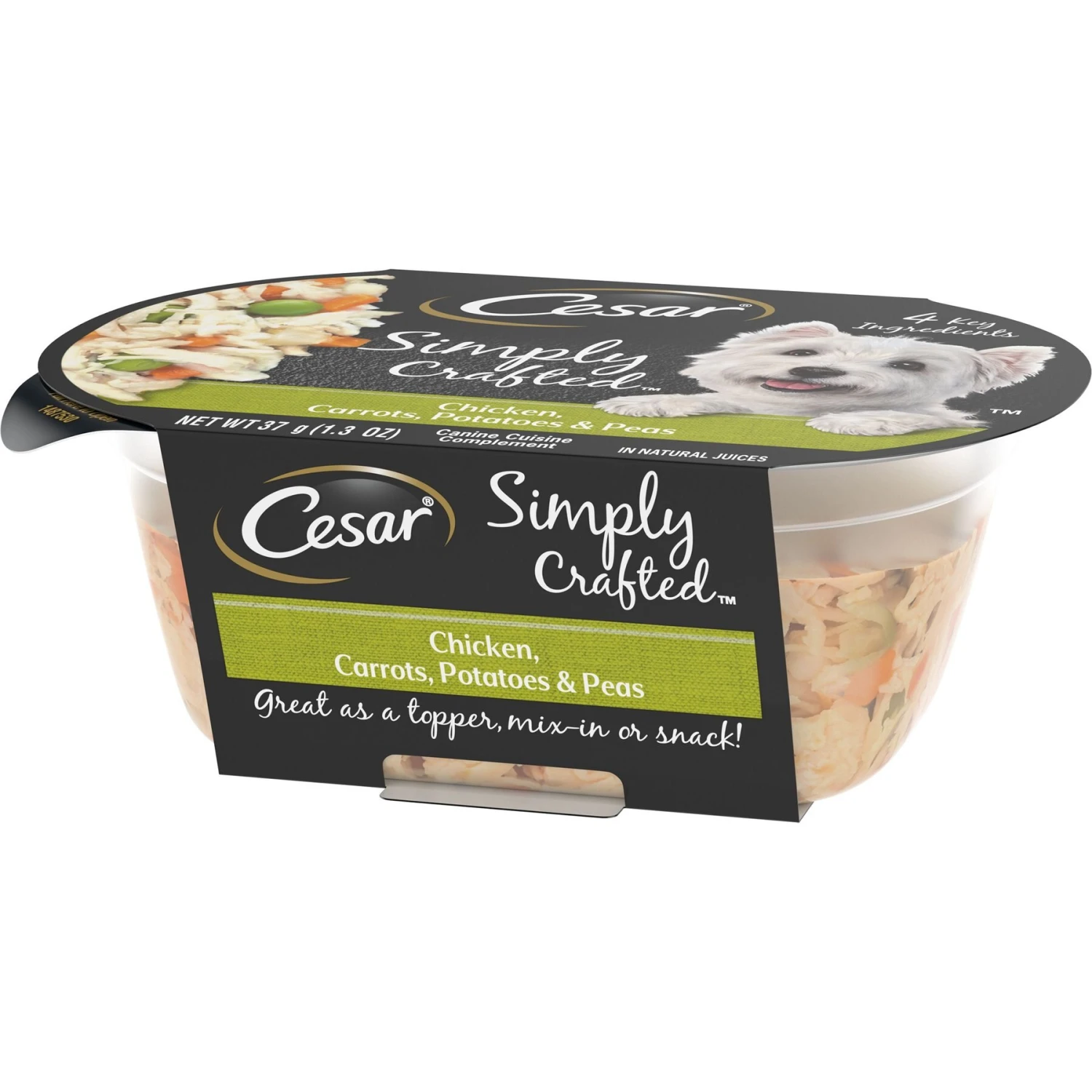 Cesar Simply Crafted Chicken, Carrots, Potatoes & Peas Limited-Ingredient Adult Wet Dog Food Topper 5 Cesar Simply Crafted Chicken, Carrots, Potatoes & Peas Limited-Ingredient Adult Wet Dog Food Topper - Image 3