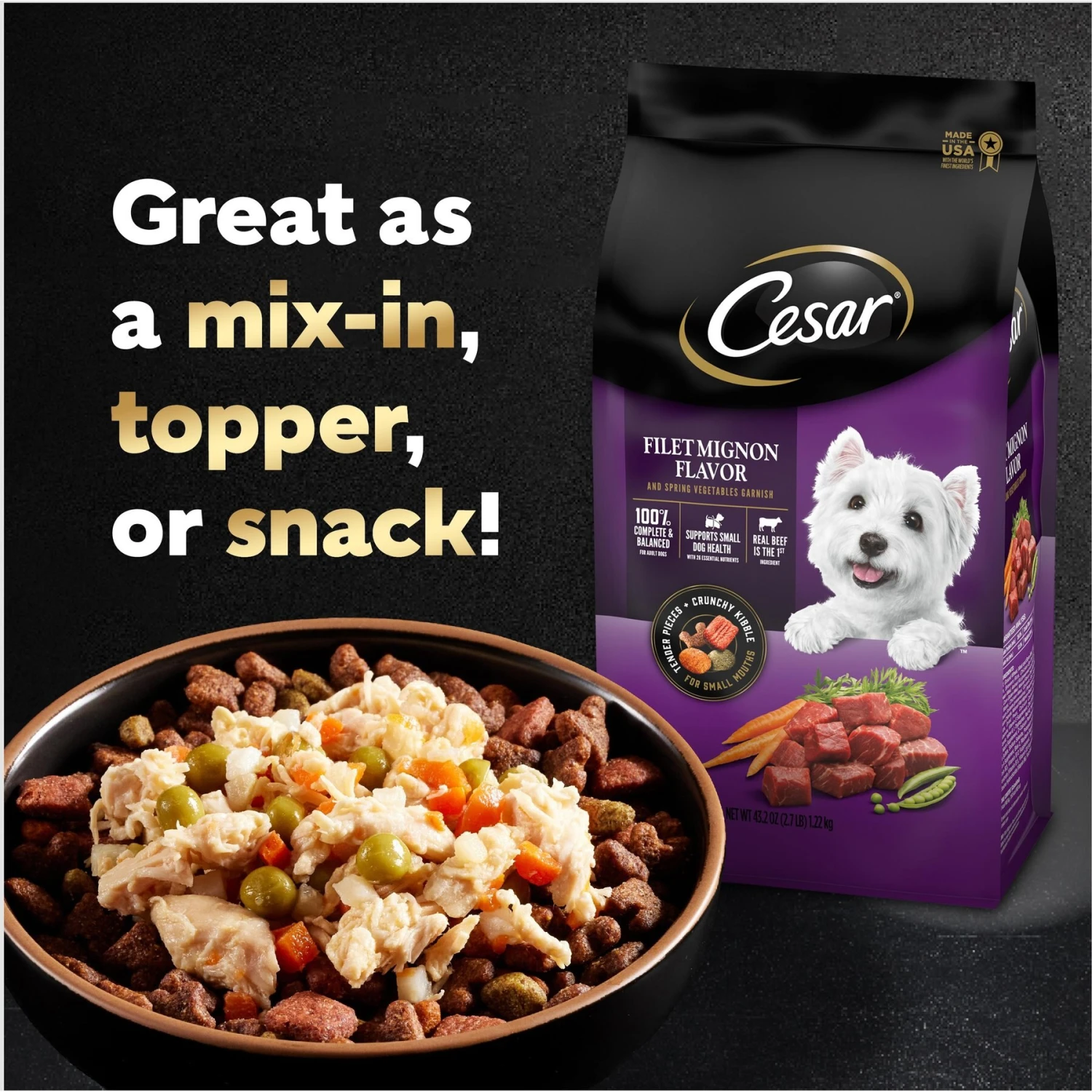 Cesar Simply Crafted Chicken, Carrots, Potatoes & Peas Limited-Ingredient Adult Wet Dog Food Topper 11 Cesar Simply Crafted Chicken, Carrots, Potatoes & Peas Limited-Ingredient Adult Wet Dog Food Topper - Image 9