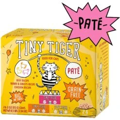Tiny Tiger Pate Beef & Poultry Recipes Variety Pack Grain-Free Canned Cat Food