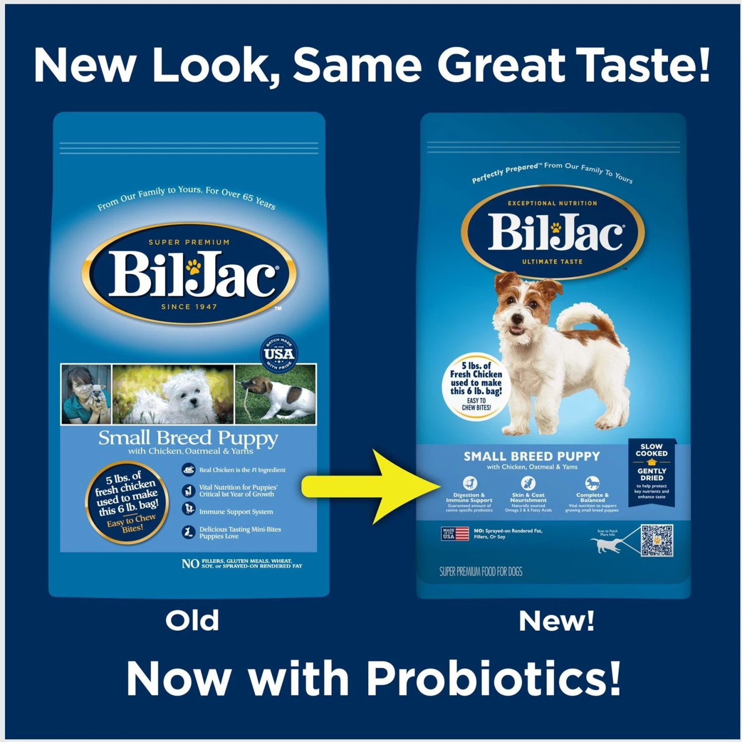 Bil-Jac Small Breed Puppy Chicken, Oatmeal & Yam Recipe Dry Dog Food 4 Bil-Jac Small Breed Puppy Chicken, Oatmeal & Yam Recipe Dry Dog Food - Image 2