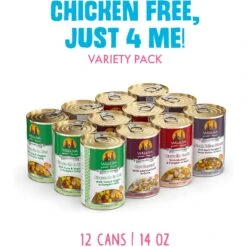Weruva Chicken-Free Just 4 Me Variety Pack Grain-Free Canned Dog Food 12 Weruva Chicken-Free Just 4 Me Variety Pack Grain-Free Canned Dog Food -Blue Buffalo Shop 142329 PT1. AC SS1800 V1696009882