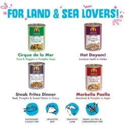 Weruva Chicken-Free Just 4 Me Variety Pack Grain-Free Canned Dog Food 17 Weruva Chicken-Free Just 4 Me Variety Pack Grain-Free Canned Dog Food -Blue Buffalo Shop 142329 PT6. AC SS1800 V1696008732