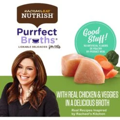 Rachael Ray Nutrish Purrfect Broths All Natural Grain-Free Classic Chicken Recipe Cat Food Topper 11 Rachael Ray Nutrish Purrfect Broths All Natural Grain-Free Classic Chicken Recipe Cat Food Topper -Blue Buffalo Shop 143732 PT3. AC SS1800 V1598563931