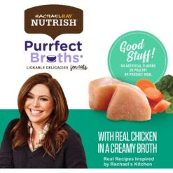 Rachael Ray Nutrish Purrfect Broths All Natural Grain-Free Creamy Chicken Bisque Recipe Cat Food Topper 11 Rachael Ray Nutrish Purrfect Broths All Natural Grain-Free Creamy Chicken Bisque Recipe Cat Food Topper -Blue Buffalo Shop 143736 PT3. AC SS1800 V1598548878