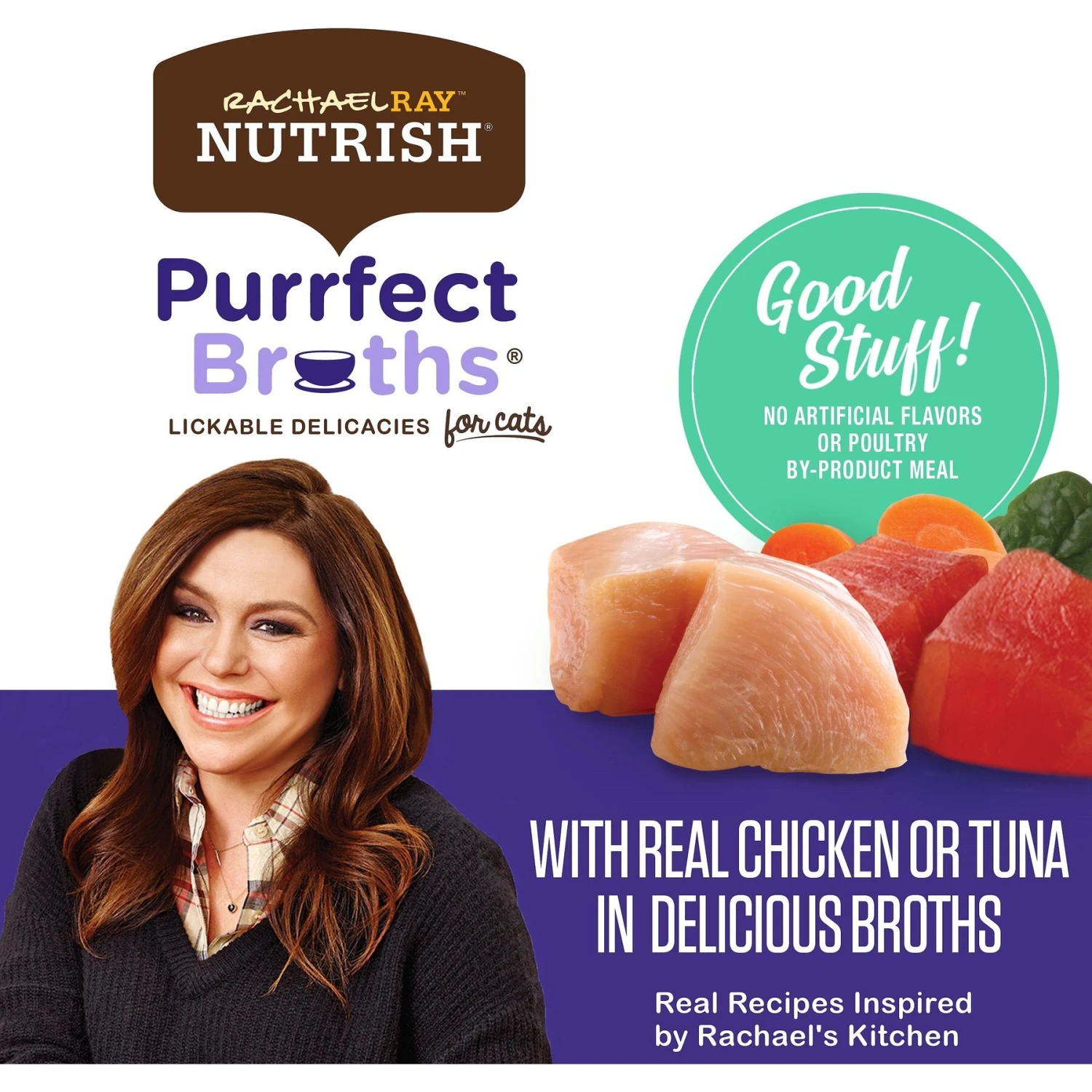 Rachael Ray Nutrish Purrfect Broths All Natural Grain-Free Variety Pack Cat Food Topper 6 Rachael Ray Nutrish Purrfect Broths All Natural Grain-Free Variety Pack Cat Food Topper - Image 4