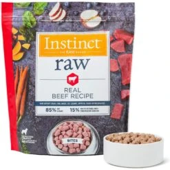 Instinct Frozen Raw Bites Grain-Free Real Beef Recipe Dog Food